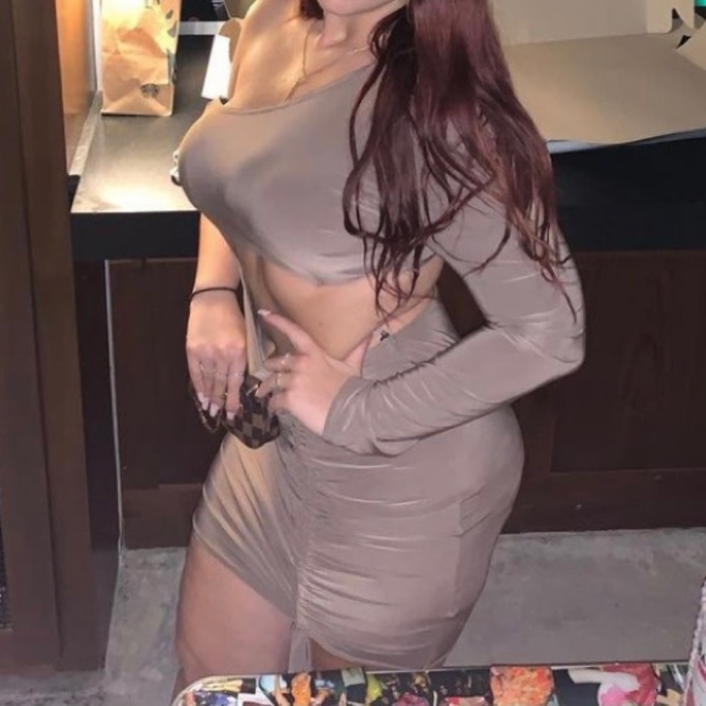 Mocha Cut Out Bodycon Dress